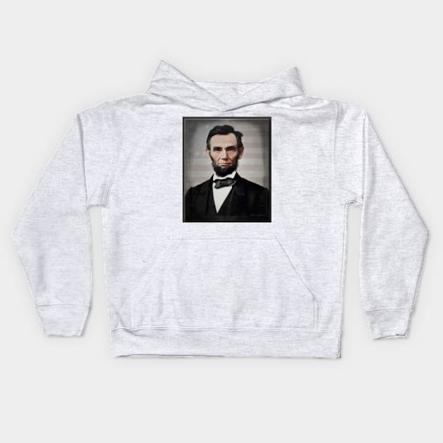 Abraham Lincoln 1863 Kids Hoodie by rgerhard